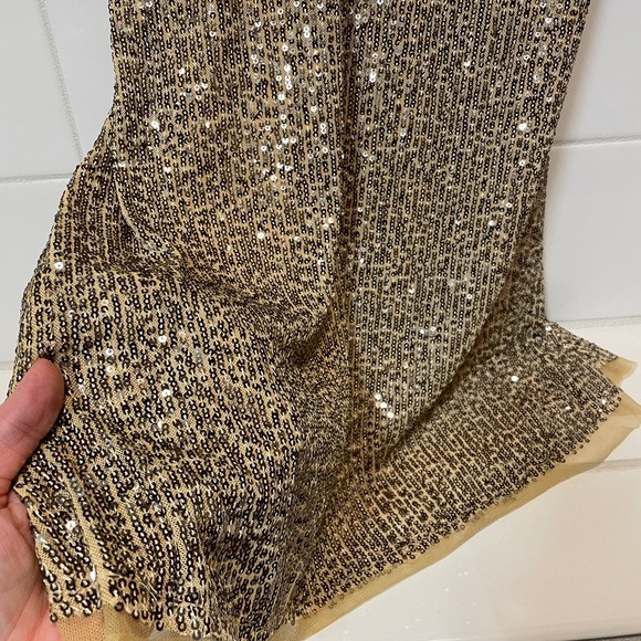 NWT M Free People Gold rush sequin party GOLD - Picture 6 of 11
